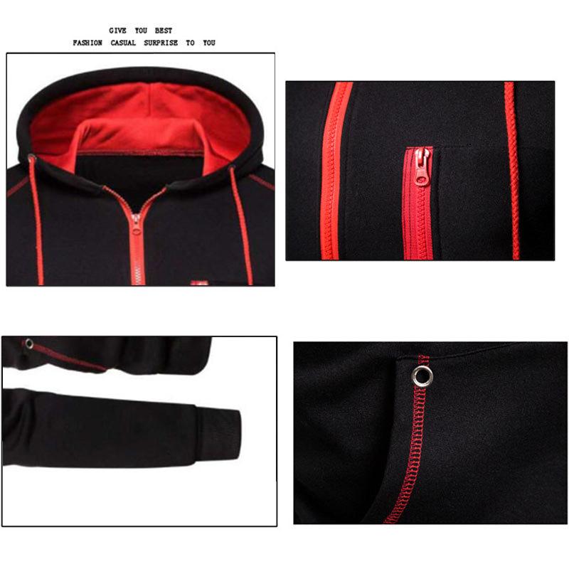 Tracksuit Men Fashion Hoodies Solid Suits Men's Sweatshirts + Drawstring Sweatpants Loose Leisure Sportswear Sets Winter