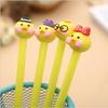 Random Style 10pcs Cute Cartoon Little Yellow Duck Neutral Pen Little Duck 0.5mm Black Student Signature Pen Water Pen