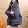 Winter New Women Sweaters Coat Patchwork Wadded Coat Knitting Jacket Fake Two-Piece Loose Sweater