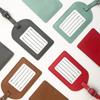 Genuine Leather Luggage Tag with Information Label and Boarding Pass Holder