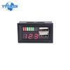 LED Digital Display Voltmeter Mini Voltage Meter Battery Tester Panel for DC 12V Cars Motorcycles Vehicles Dual USB 5V 2A Output