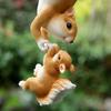 Creative Squirrel Resin Figurine: Garden Flower Pot Pendant & DIY Decoration