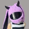Motorcycle Helmet Cover Helmet Decoration Full Rabbit Plush Motocross Full Face Off Road Helmet Decoration Styling