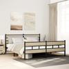 VidaXL Metal Bed Frames Without Mattress Sonoma Oak 180x200 Cm, Double Bed, Bedroom Furniture, Guest Bed, 3308472