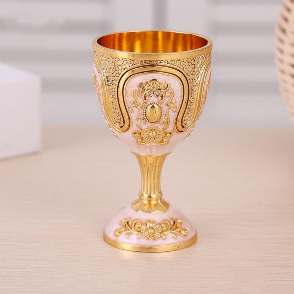 European Style Wine Glass Classic Metal White Wine Cup New Goblet Family Friend Neighbor Gift