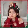 Elk Hair Hoop Antlers Headband Christmas Decoration Plush Bow Red Hair Band  Christmas Decoration
