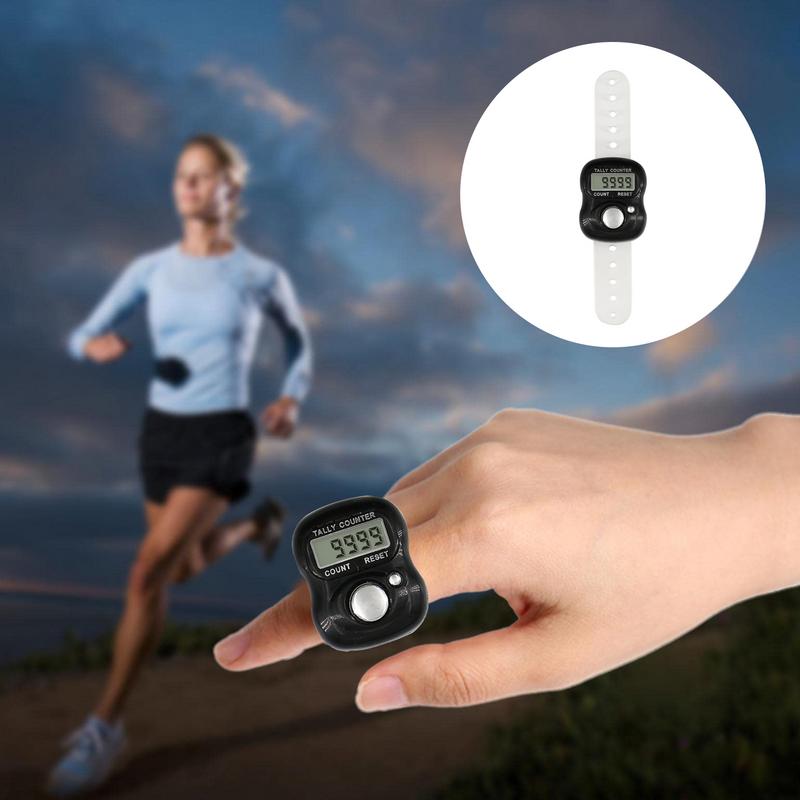 Ручной счетчик-кликер Кольцо Электронный ручной счетчик кликов Портативный цифровой ручной пальцевый кликер для вязания рядов