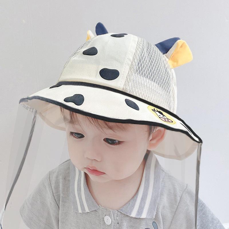 Baby hat spring autumn summer epidemic prevention protective face mask baby boys girls children anti droplet bucket hat tide