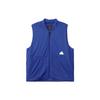 New Puff Vest With Solid Color Logo Zipper Men Outerwear Blue HN1931