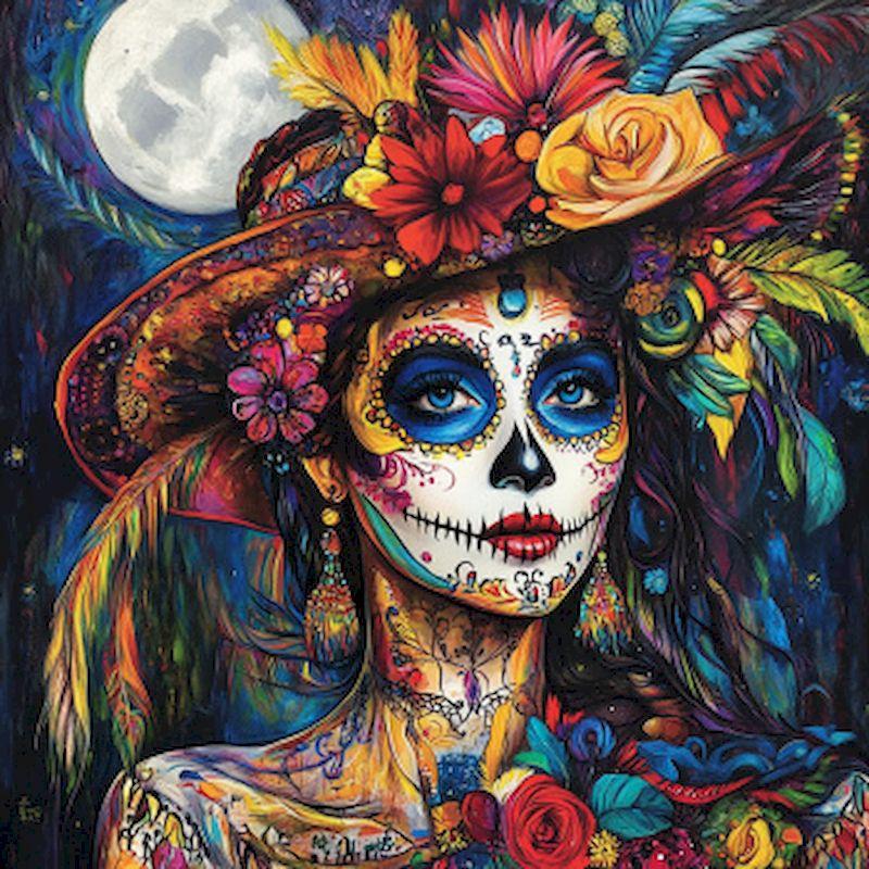 Алмазная картина «Девушка-призрак» Вышитая крестом картина Стразы Портрет Полный квадрат Круглая вышивка Мозаика Ручная работа Хобби