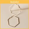 Современные геометрические серьги-шестиугольники с гальваническим золотым покрытием для повседневной и офисной носки