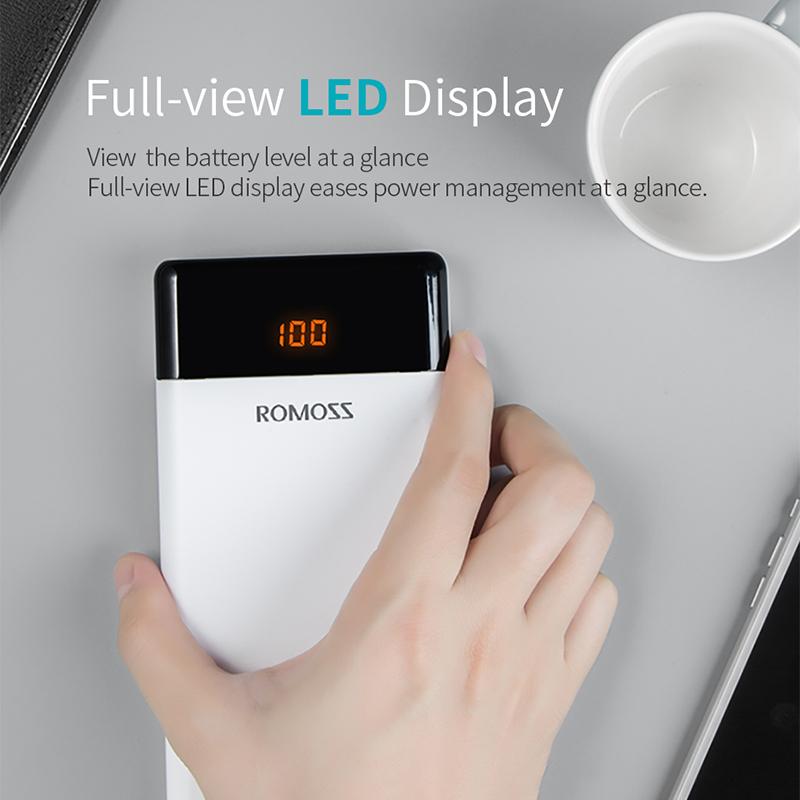 ROMOSS LT20 Power Bank 20000 мАч Портативная зарядка Powerbank 20000 мАч Внешнее зарядное устройство Poverbank для iPhone 13 Xiaomi Mi