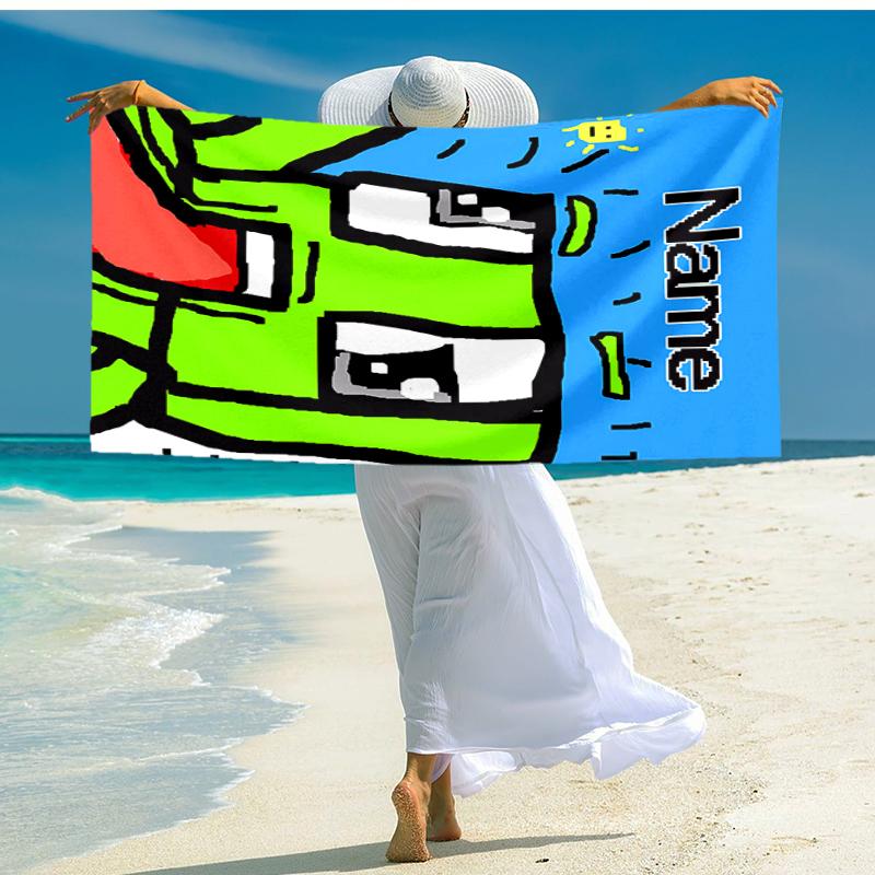 Personalized customized proof beach towel with gaming Unspeakable pattern - soft, absorbent,quick-drying,perfect swimming,camping&bathing