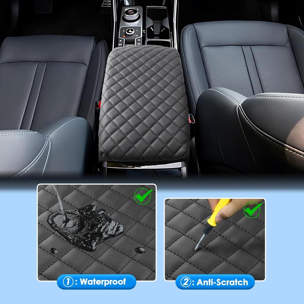 2024 2025 2026 Накладка на центральную консоль Sorento для Kia Sorento (LX/S/EX/SX/SX Prestige/X-Pro SX Prestige),Водонепроницаемая и удобная кожаная накладка на подлокотник