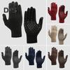 1 Pair Thermal Gloves Knitted Elastic Anti-slip Keep Warm Screen-touching Great Friction Particle Palm Winter Gloves Unisex Riding Gloves