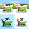 Cat Taking Black A Bath In The Bathtub Resin Ornament For Home Styling Gifts
