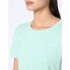 T-shirt Femme - CHAMPION - Legacy Icons - Logo S/S - Coton - Bleu Pastel