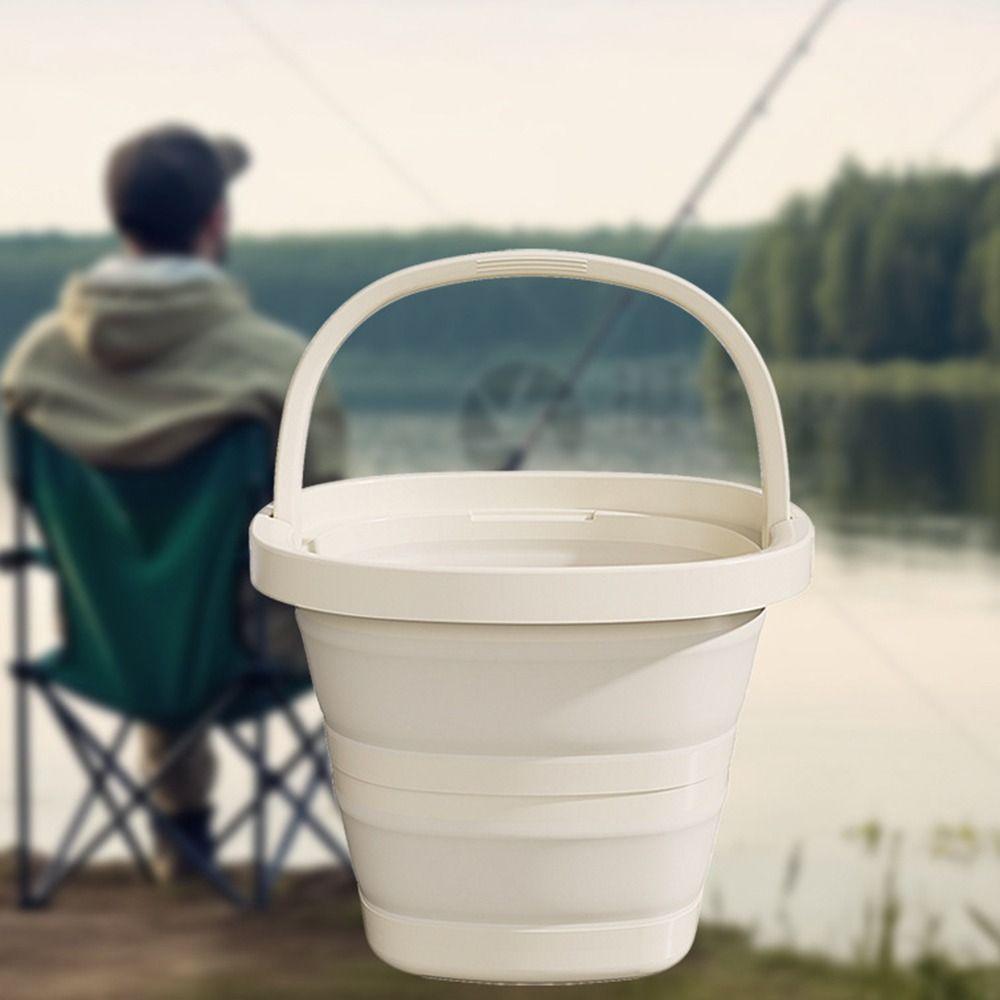 5/10L Folding Bucket Space-Saving Outdoor Fishing Bucket Collapsible Wash Basin Household