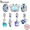 BAMOER Серебро 925 Мечтательная Океанская Серия Сверкающие Бусины-Крабы Подвески-Морские Коньки для Женского Браслета и Ожерелья DIY