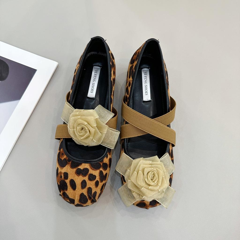 Туфли Мэри Джейн из овчины для мужчин, увеличивающие внутреннюю высоту на 5 см, кожаные, с цветком розы, женские, на плоской подошве, супермягкие балетки