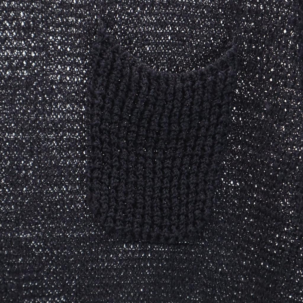 A day in the life UNITED ARROWS linen Short sleeve summer knit L Navy Men's Used