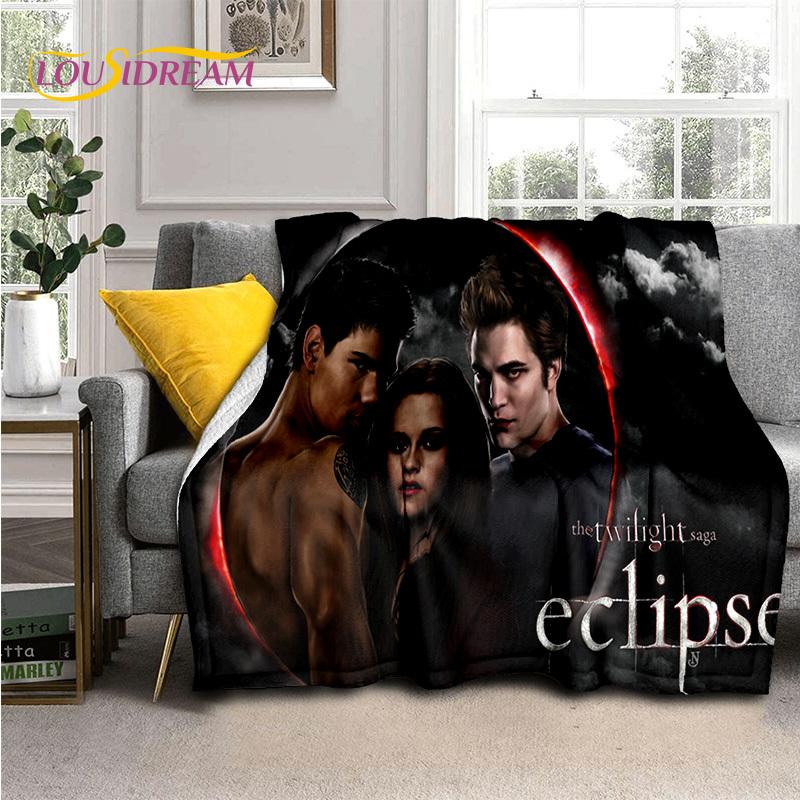 Twilight Saga Series Edward Bella Movie Soft Blanket,Soft Throw Blanket for Home Bedroom Bed Sofa Picnic Travel Cover Child Gift