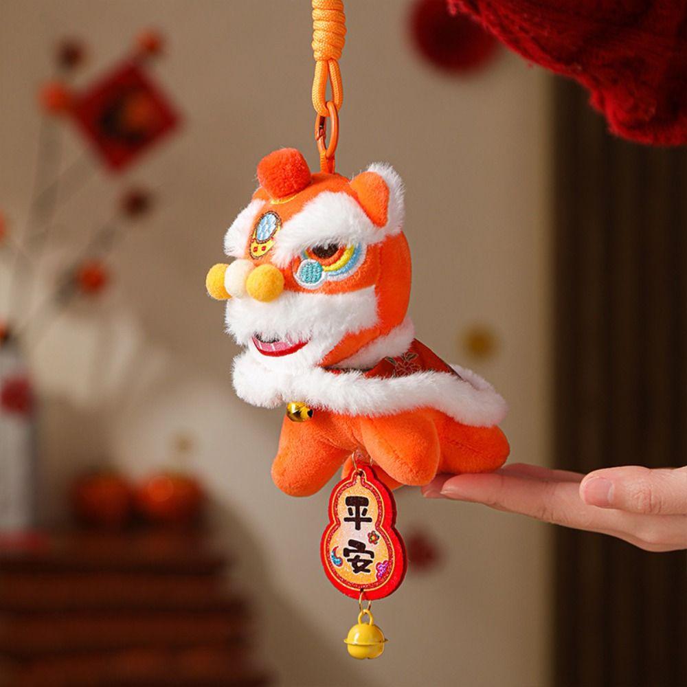 Bell Lion Dance Pendant Fortune Character Chinese New Year Gift 2026 Spring Festival