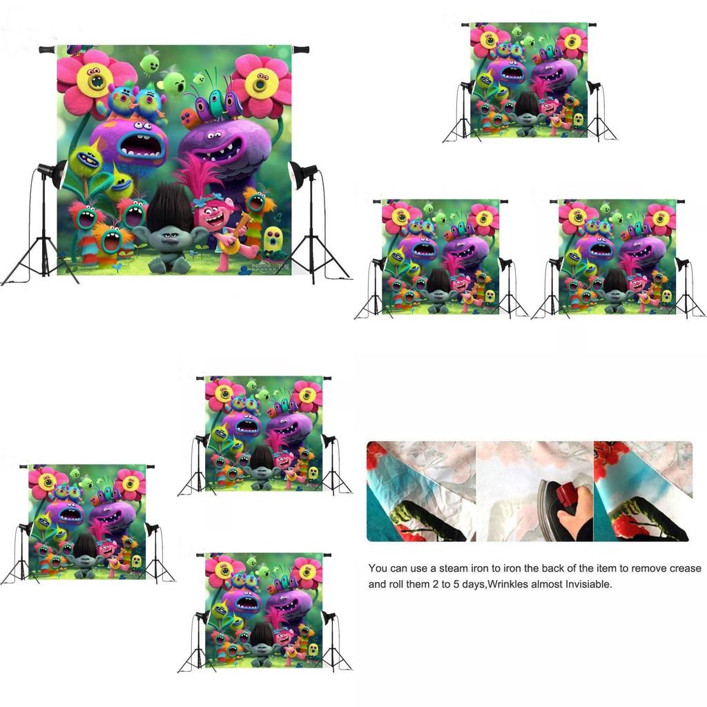 Trolls World Tour Themed Photo Backdrop For Kids Photography Studio Decoration Creative Prop