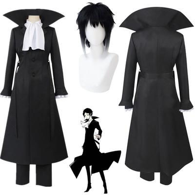 Костюм для косплея аниме Bungo Stray Dogs Akutagawa Ryunosuke, плащ, черная форма, одежда для Хэллоуина, Рождественской вечеринки