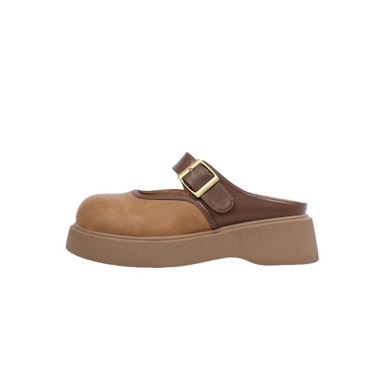 Женские модные новые стильные закрытые тапочки на одну ногу мягкие плоские резиновые удобные увеличивающие рост повседневные туфли из полиуретановой ткани