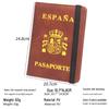 Luxury Spanish Anti-Magnetic Leather Passport Holder with Multi-Card Slots