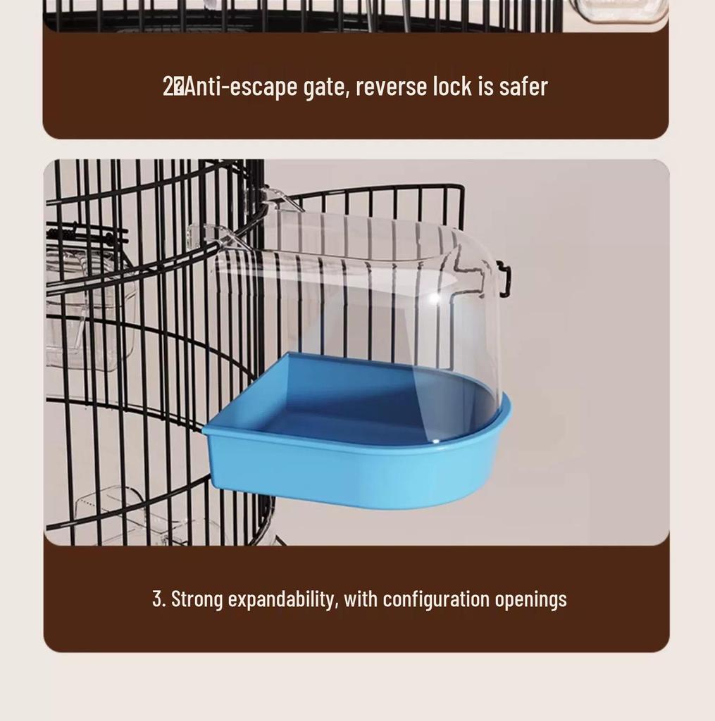 Роскошный круглый металлический набор клеток для попугаев, волнистых попугайчиков, корелл и майны