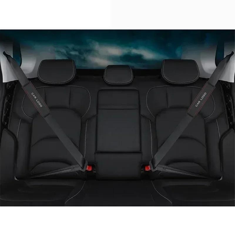 2PCS Car Seat Belt Protective Cover Leather Shoulder Pads For Volkswagen VW Polo Passat B5 B6 B7 T4 T5 Golf 6 Tiguan Jetta BDG1