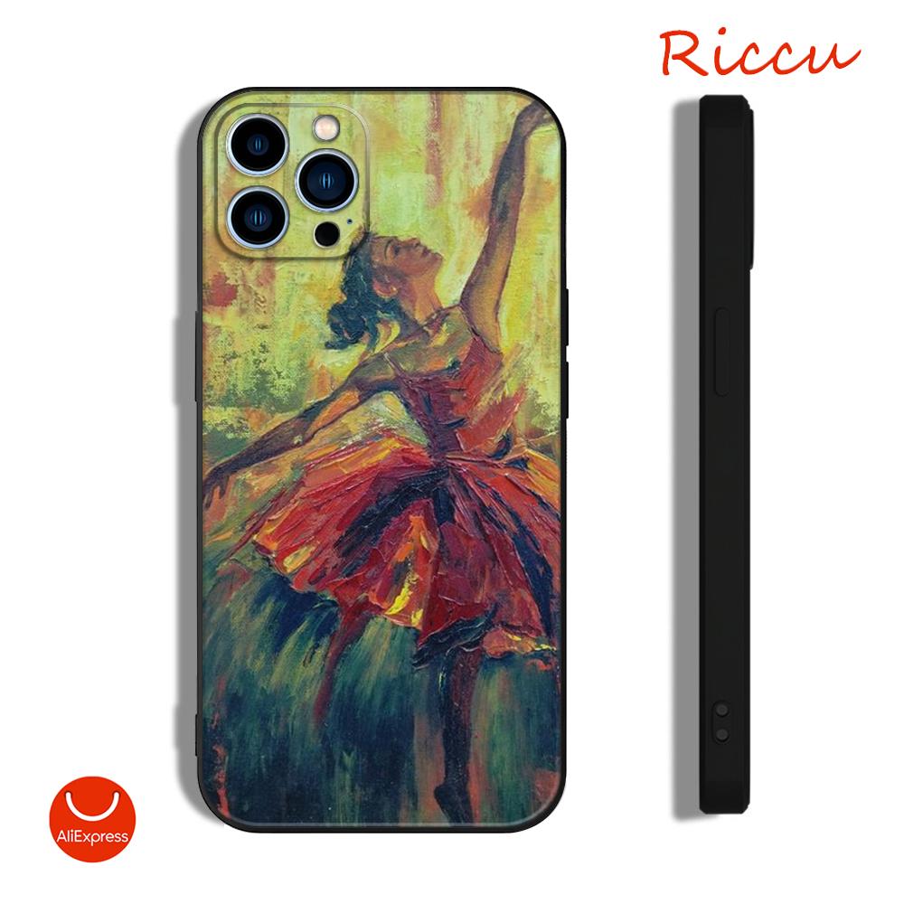 ДЛЯ IPhone 14 Love Art Балет Гимнастика Картина Маслом Мягкий Чехол для Iphone 14 11 12Pro 8 7 Plus X 13Pro MAX SE2020 XR XS Чехлы