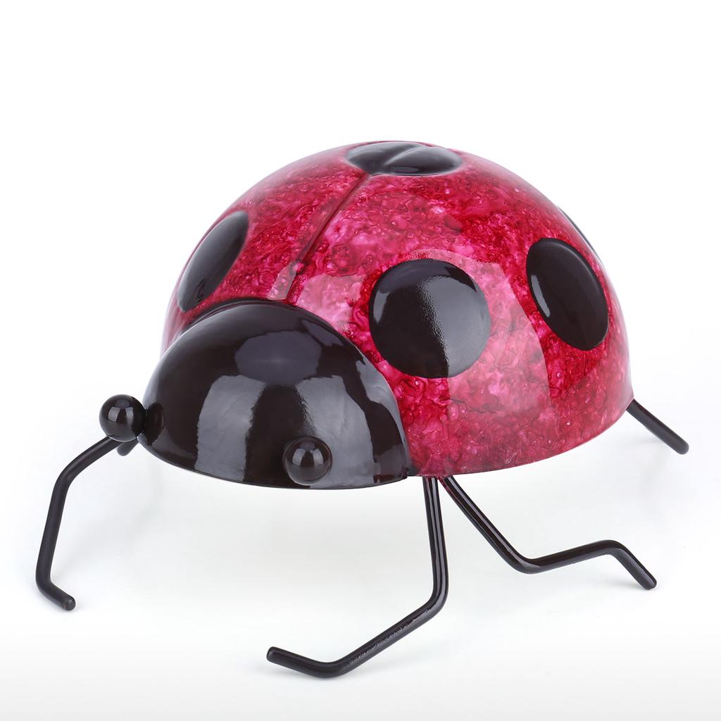 Tooarts Ladybug Wall Decoration Iron Cartoon Ladybug Fun Decoration Handicraft Garden or Children"s