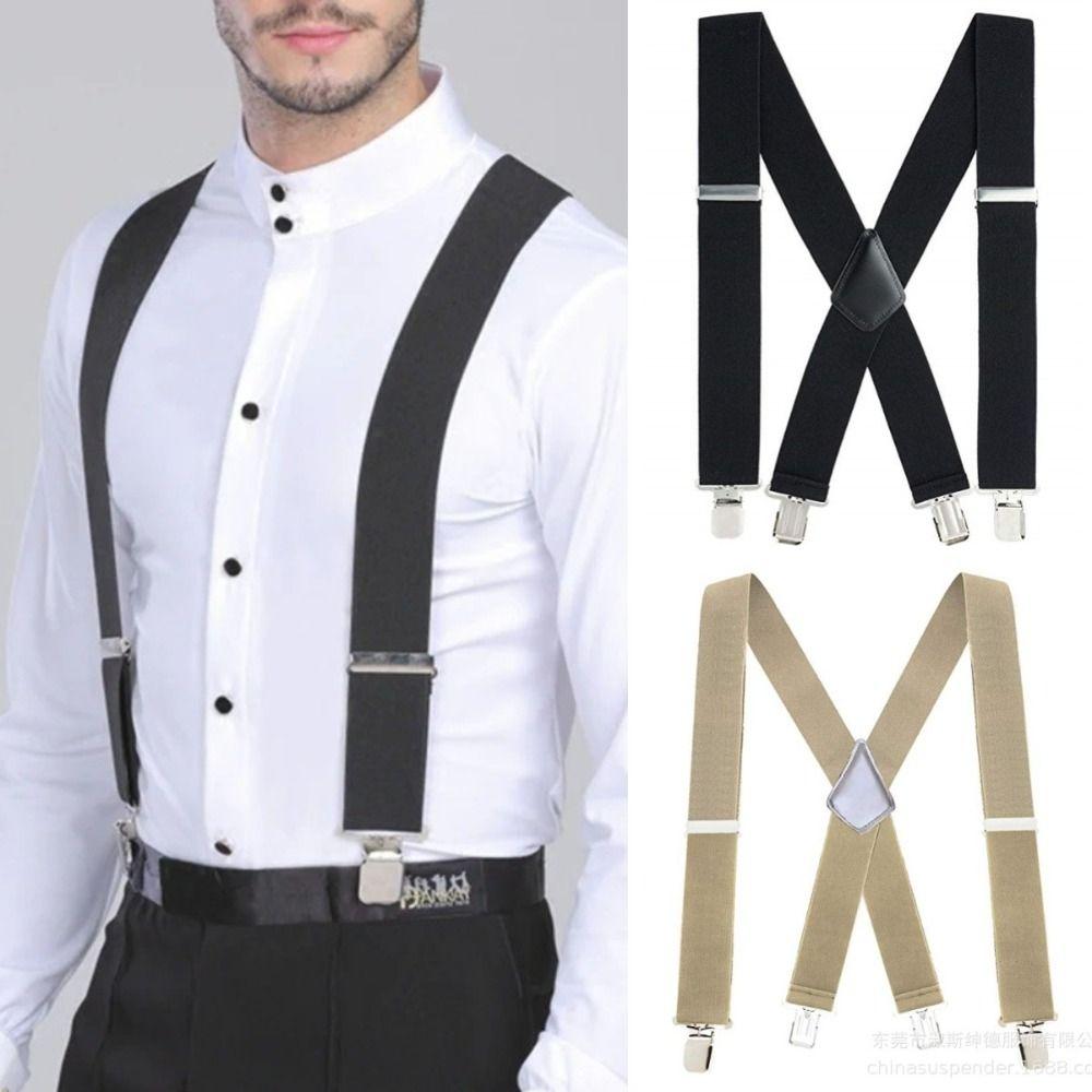 Adjustable Men Suspenders Widen Suspenders Straps New Trouser Braces  Party