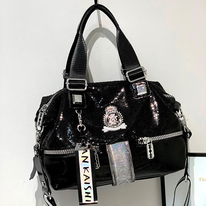 Large Capacity Women Handbag 2023 New Fashion Trend Tote Sequins Silver Casual Single Diagonal Bag Shoulder Bags Bolsa Feminina