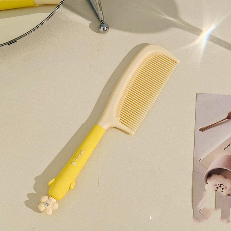 1 шт. Милая щетка для волос для детей и девочек, модная цветочная милая щетка для волос для девочек, силиконовая ручка, прямая детская женская расческа для волос