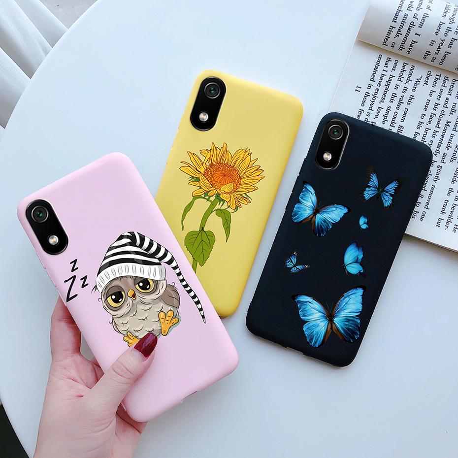 For Xiaomi Redmi 7A Case Daisy Sunflower Painted Soft Silicon Phone Back Cover Cases For Xiaomi Redmi 7A 7 A Redmi7A Case Fundas
