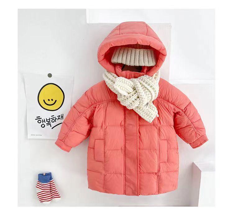 Парка зимний комбинезон детский зимний теплый пуховик для девочек пальто модная длинная детская верхняя одежда с капюшоном одежда для девочек ясельного возраста