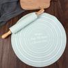 2 Pcs/set Round Rolling Pin Kit with Scale Kneading Pad Rolling Pin Pastry Mat Set  Flour