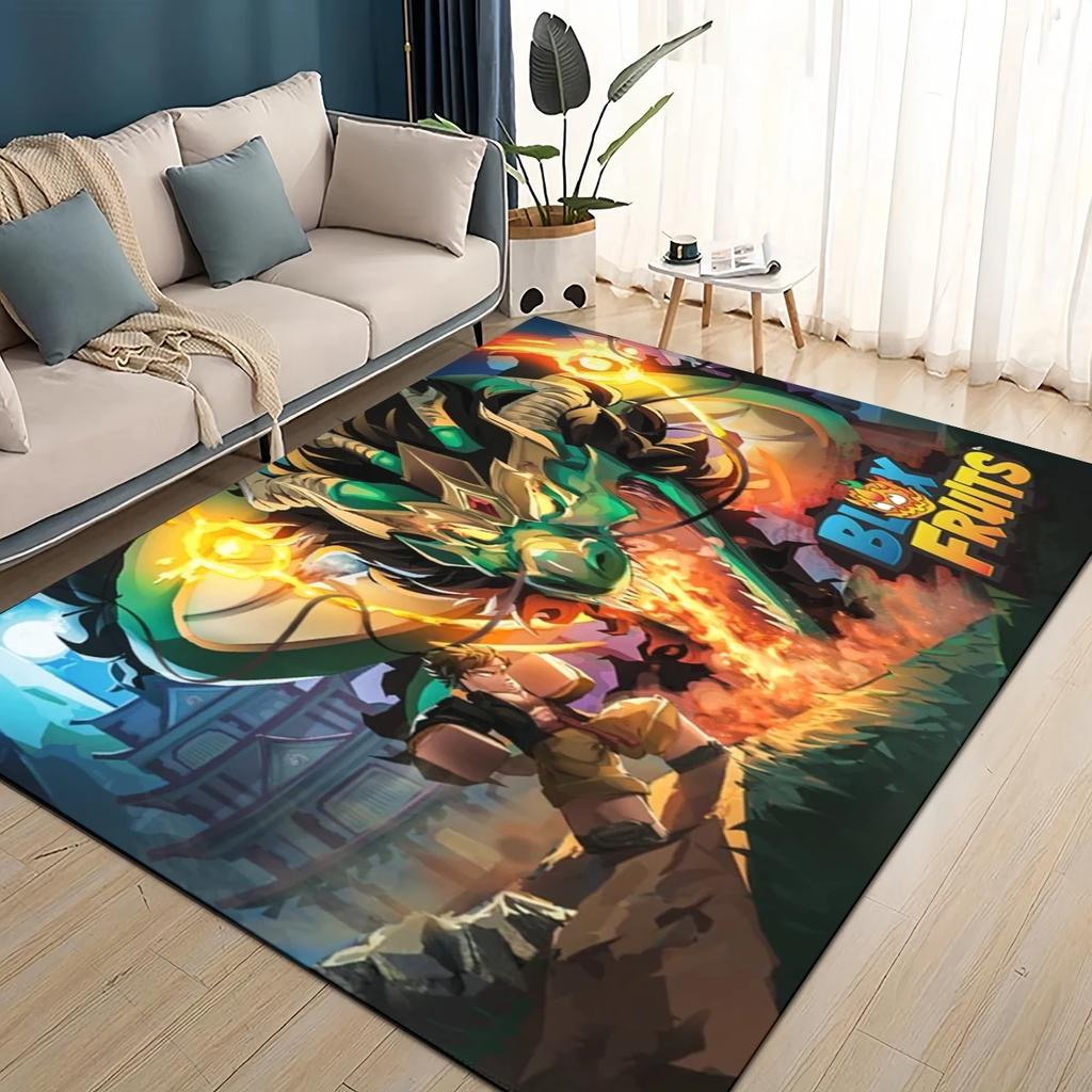 27 Style New B-Blox Fruit Cartoon Carpet Rug for Living Room Bedroom Home Sofa Decoration,Kids Play Non-slip Floor Mat