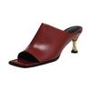 Square Head High-heeled Sandals Women Spring and Summer 2024 New Fashion Open-toed Thin-heeled Cool Slippers Outer Wear Women Summer