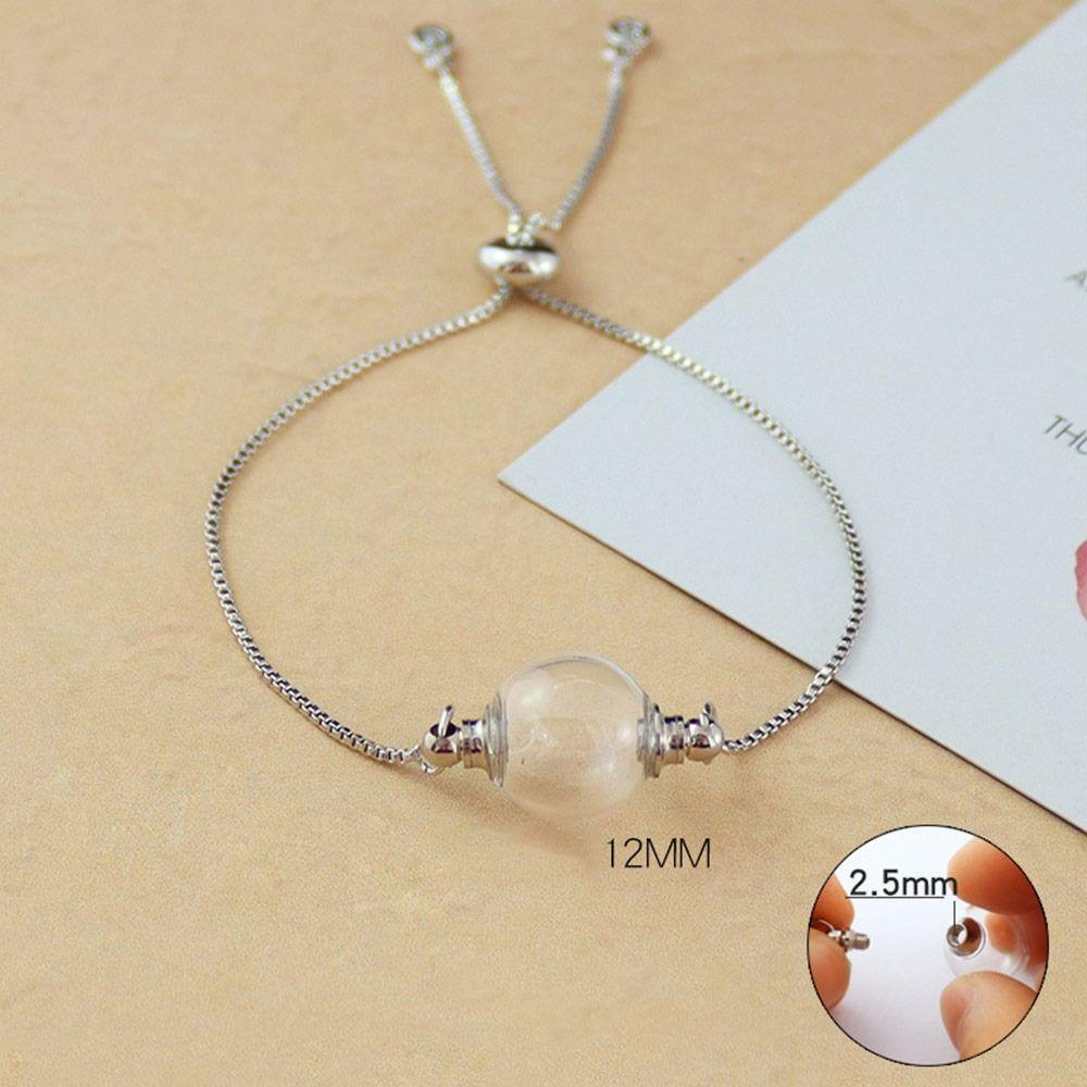 Сделай сам браслет из бутылки желаний талисман на удачу стеклянный флакон подарочный кулон изогнутый куб