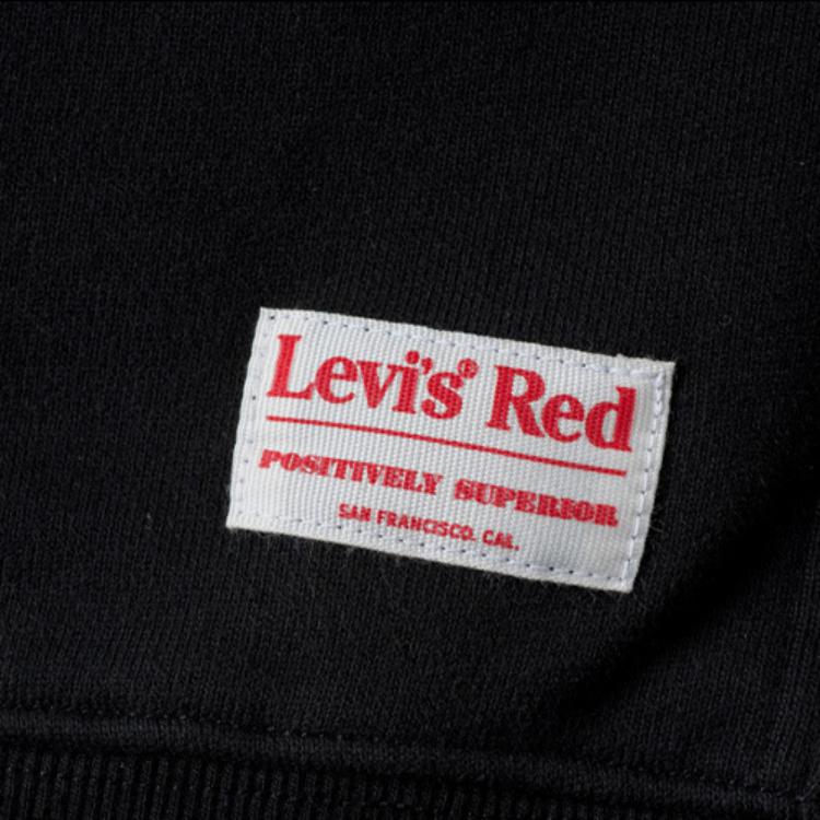 Хлопковый свитшот с круглым вырезом и длинными рукавами Levis Solid Label для мужчин, черный A0147-0001