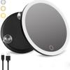 6-дюймовое перезаряжаемое светодиодное увеличительное зеркало на присоске – Простая установка для туалетного столика в ванной и ухода за кожей.