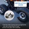 Защитники подшипников ступицы Wheel Bearing Buddy 1,98 дюйма Хромированные 2 шт. с защитными колпачками для прицепа, лодки