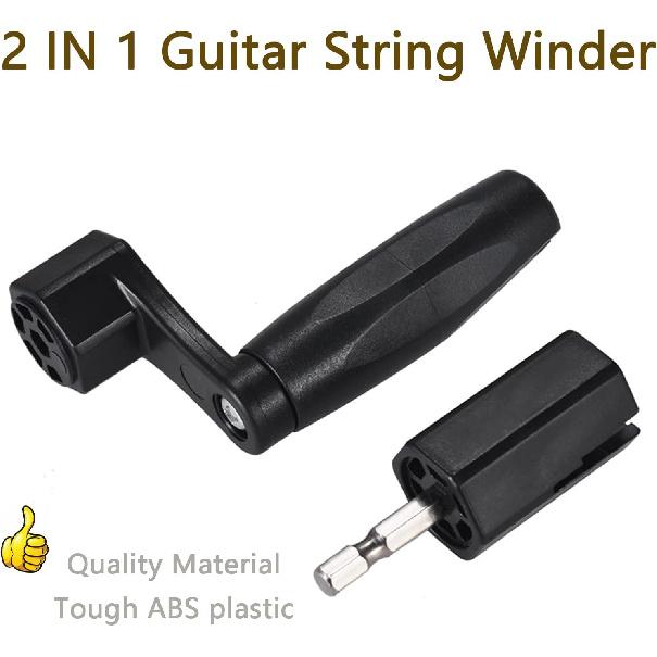 Guitar String Pegs Winder, Multifunctional Guitar String Winder with Detachable Drill Bit for Guitar Ukulele Electric String Winder, Guitar