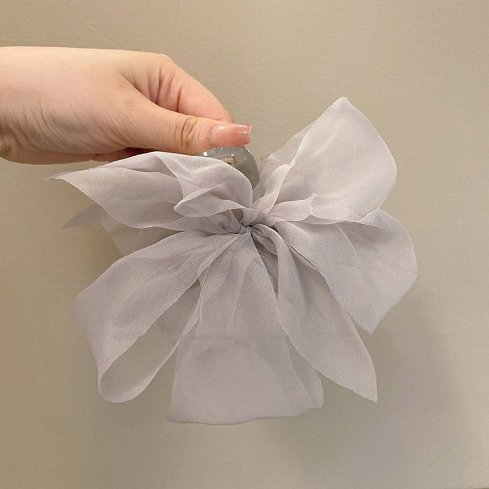 Hairgrips Ponytail Holder Mesh Hair Crab Clip Women Hair Clip Bow Hair Claw Korean Shark Clip