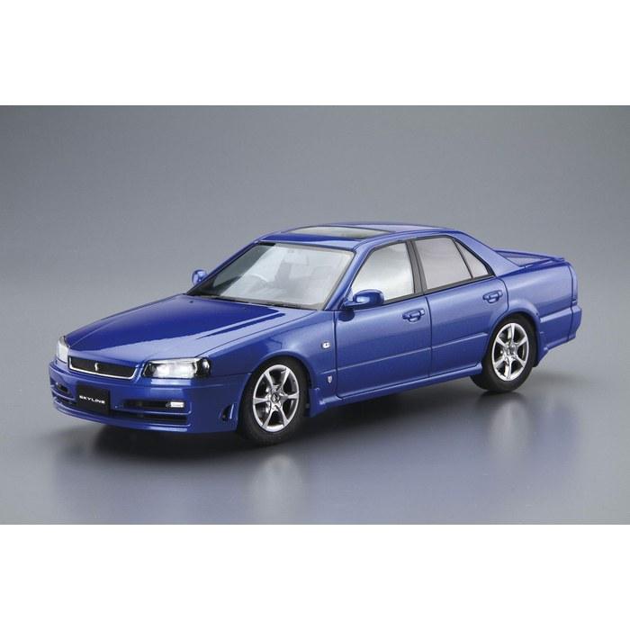 Aoshima 1/24 The Modelcar Series No. 88 Nissan ER34 Skyline 25GT Turbo 2001 Plastic Model